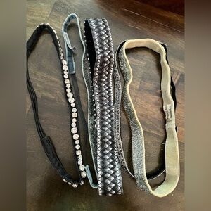 Elegant Women's Headband Set - Black, Silver, Gold